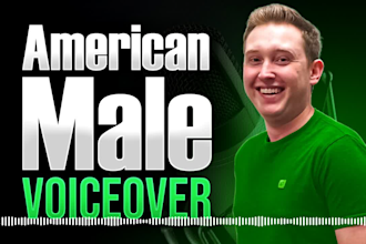 professionally record an american english male voiceover