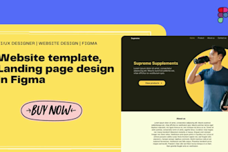 design modern, responsive startup landing page, card website in figma