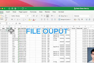 clean, format, merge, split, sort, dedup your excel data