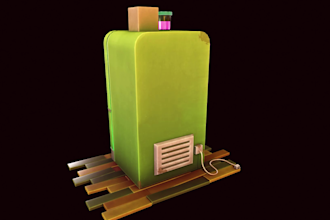 model and render high quality 3d game props