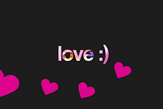 create an animated music lyrics video, text animation, kinetic typography