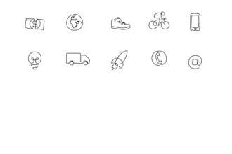 do an animated gip for line art icons and illustrations
