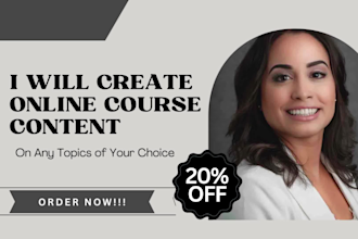 create online course content