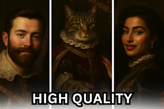 create a custom 3d pet portrait for you
