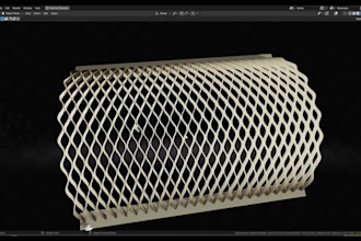 create fine advanced parametric 3d model and render in rhino and grasshopper