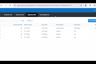 develop oracle database and design apex application