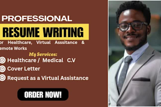 write healthcare and virtual assistance resume