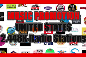 usa send your music to 2448k radio stations