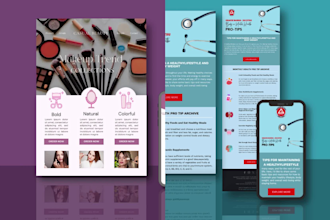 do custom HTML mailchimp, klaviyo email marketing template newsletter