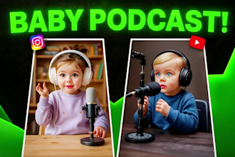 make trending baby ai podcast videos that go viral