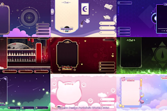 design overlay and animated for vtuber and streamers