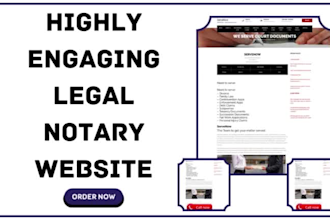 design notary lawyer law firm attorney legal business consulting notary website