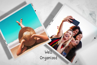 do dynamic slideshow video, photo collage with your photos