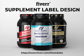 do supplement label design and product label design