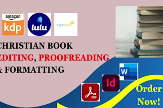 proofread edit format christian ebook, prayer journal book, daily devotion, KDP