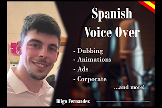 record a voice over in castilian spanish