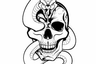 design amazing skull logo and illustration for your business