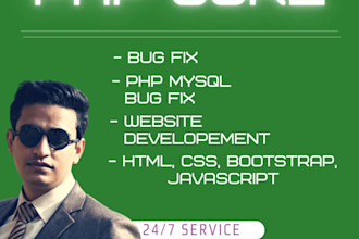be your PHP core website developer php mysql xampp