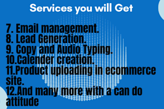 be your monthly virtual assistant