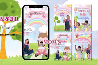 customized digital invitation for birthdays and any occasions