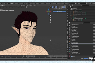 fix rig ,weight paint,physics,expresses, arkit52,blendshshape,body rig,arkit