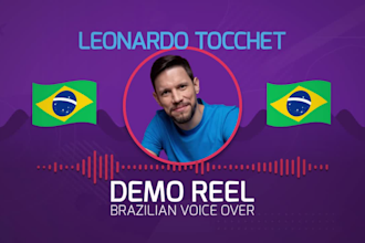 record a professional voice over in brazilian portuguese