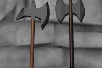 create stylized low poly 3d models or scenes for games and projects