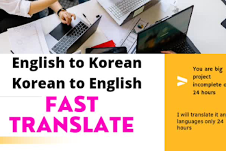 translate from korean to english only 24 hours