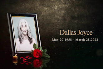do funeral slideshow video, memorial slideshows in 12 hours