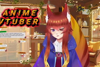 sfm anime vtuber, vrm live 2d character, vtuber mind arkit avatar, 2d pngtuber