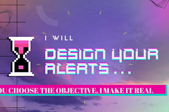 illustrate and make an original alert for your streams