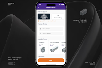 develop courier delivery app, parcel delivery app, logistics app, grocery app,