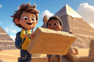 create 2d and 3d kids animation storytelling video