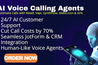 set retell jotform synthflow n8n bland vapi ghl ai make com voice calling agent