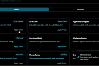 build ai music app streaming app music web app music website