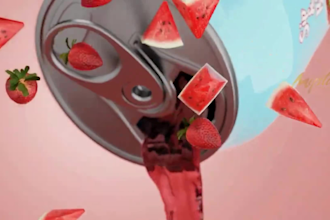 3d beverage animation, 3d bottle drink animation, 3d can product animation