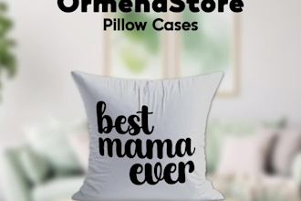 create a 3d cushion mockup with fast deliver