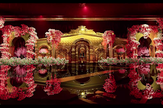 render your 4k realistic wedding and event design