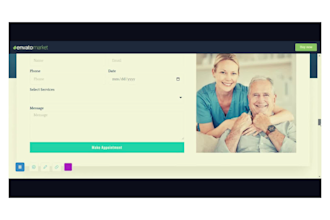 design home care website, home care, elderly care website