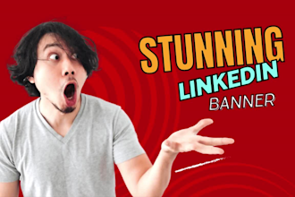 professional linkedin banner design and custom  header