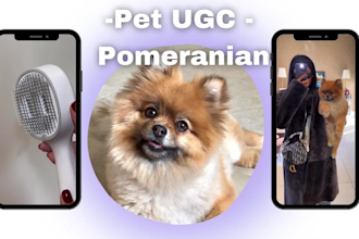 create a dog ugc with my pomeranian, amazon, tiktok, reels