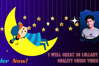 creat 30 high quality lullaby baby sleep mousic video