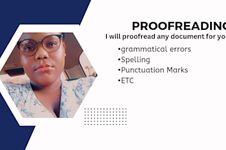 proofread any document for you