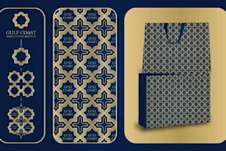 create a luxury monogram seamless pattern for your brand