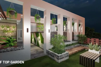 design functional interior, gazebo, deck, rhino interior render, facade, balcony