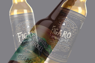 create a beer bottle or can label for your brand