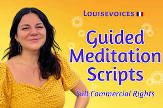 write custom guided meditation scripts in french for you