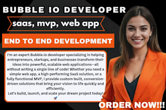 design bubble io app bubble io developer bubble saas mvp bubble marketplace