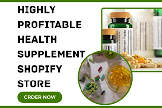 build nutrition website supplements health and wellness shopify store website