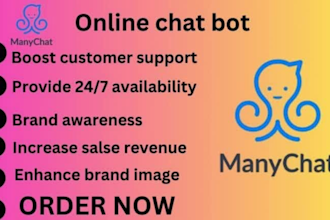 create chatbot for social media platforms, website using manychat,chatfuel,tidio